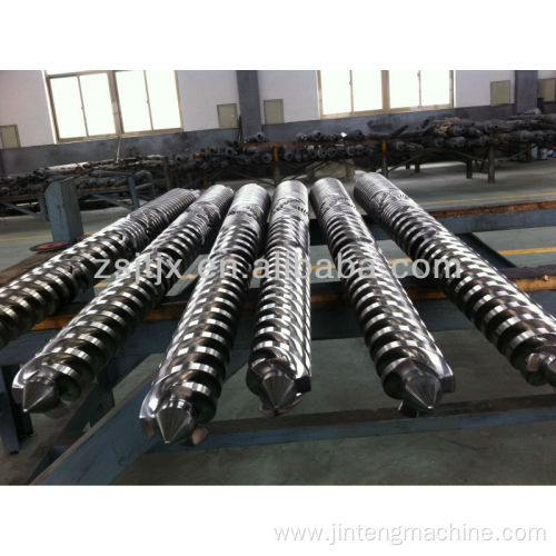 Conical Twin Extruder Screw conical double screw cylinder for PVC pipe Factory